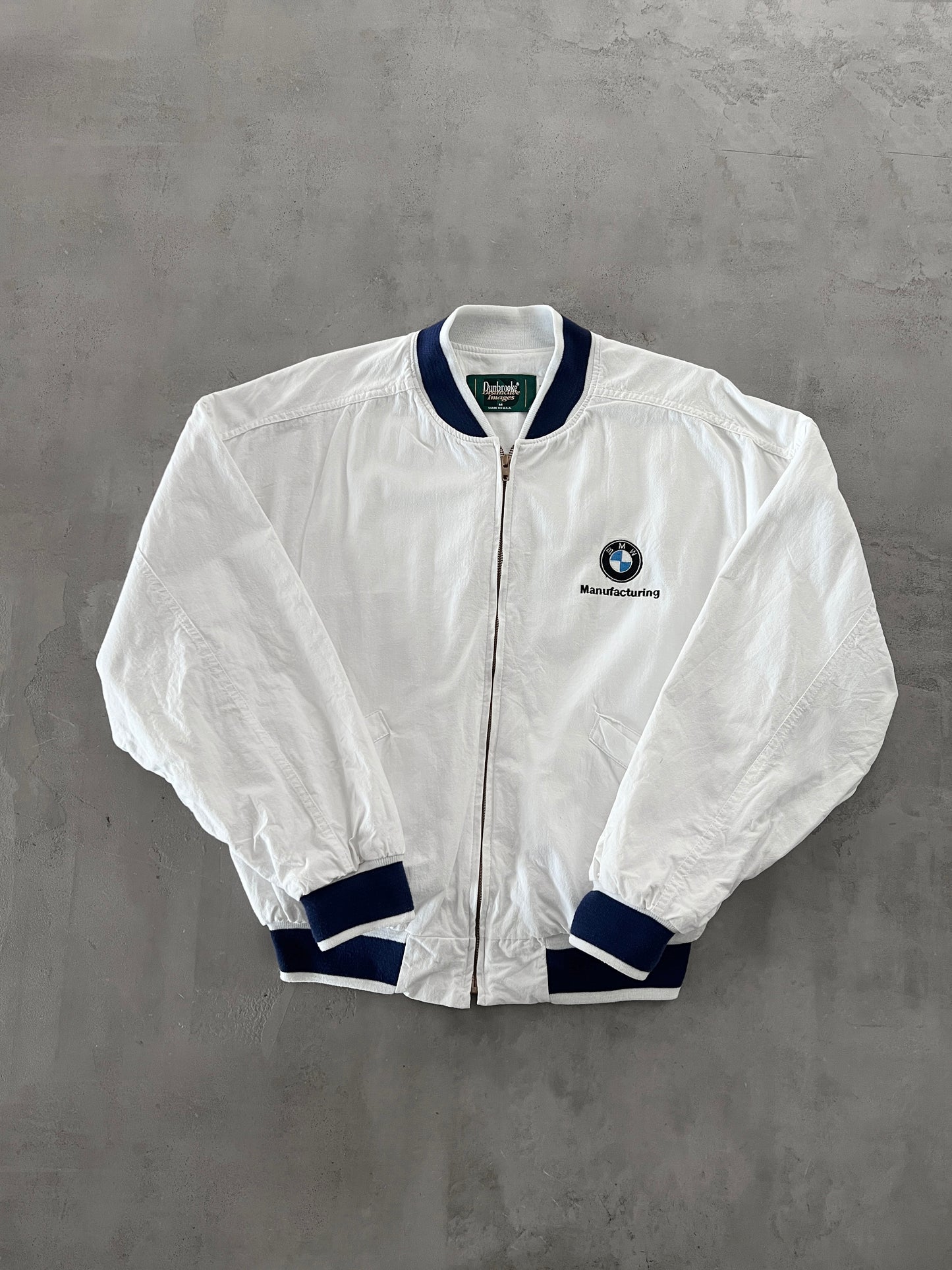 WHITE/NAVY BMW STAFF JACKET - 1990S - M