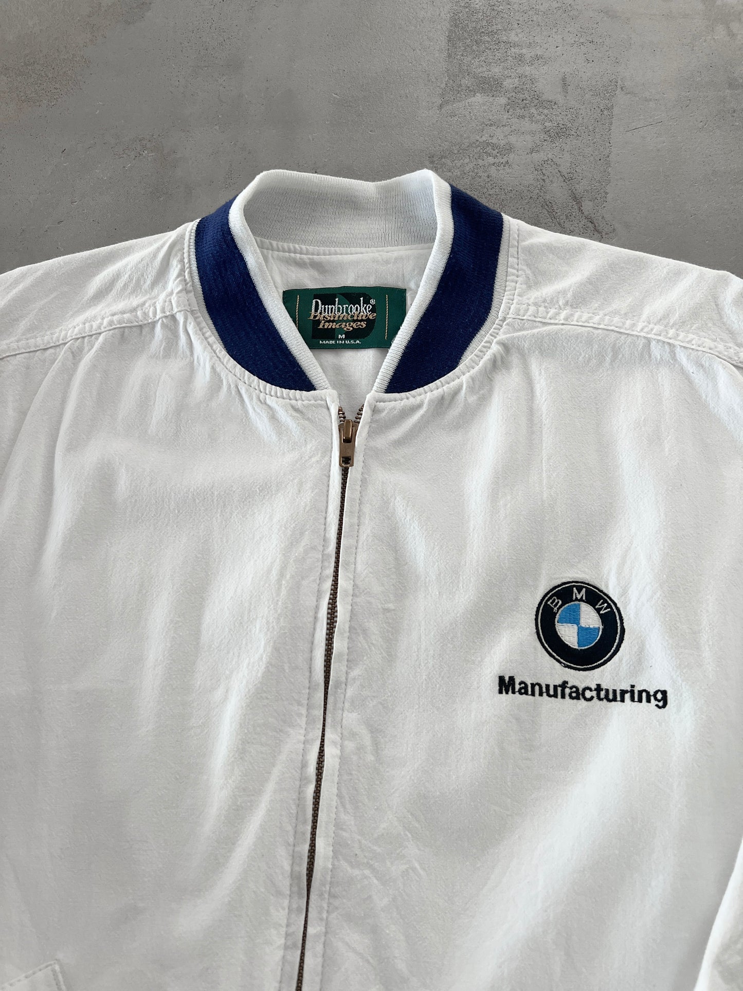 WHITE/NAVY BMW STAFF JACKET - 1990S - M