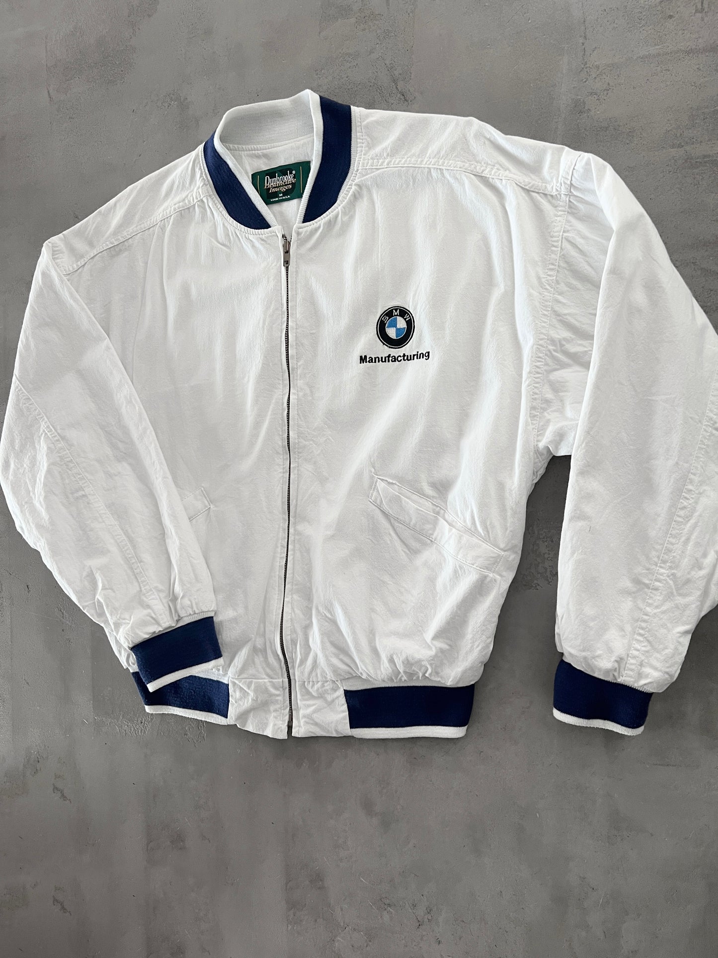 WHITE/NAVY BMW STAFF JACKET - 1990S - M