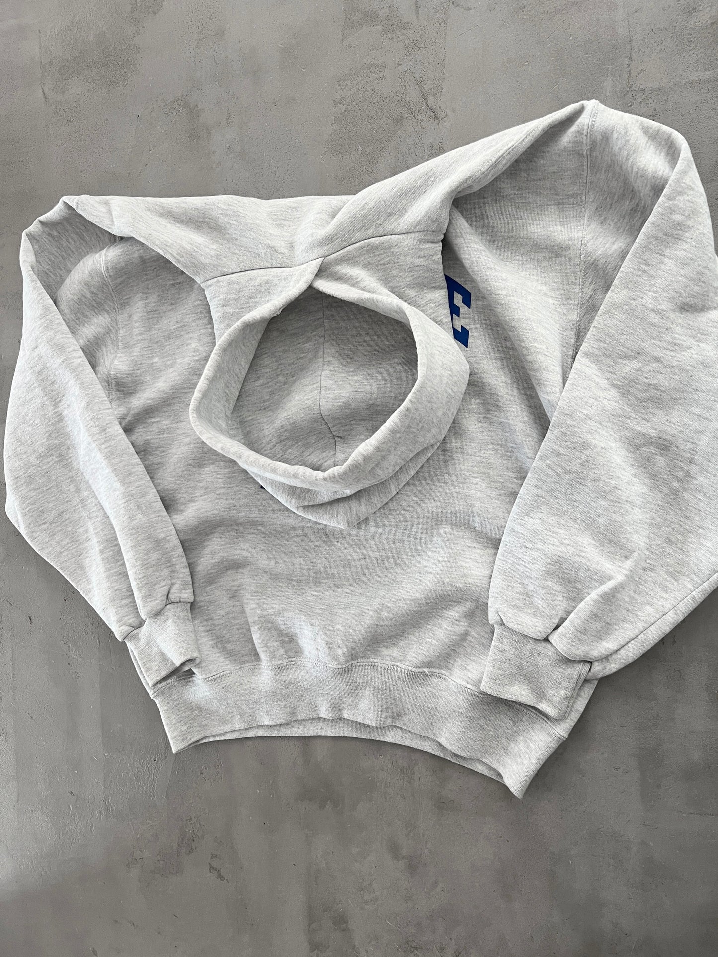 GREY RUSSELL RUNNING HOODIE - 1990S - XL/L