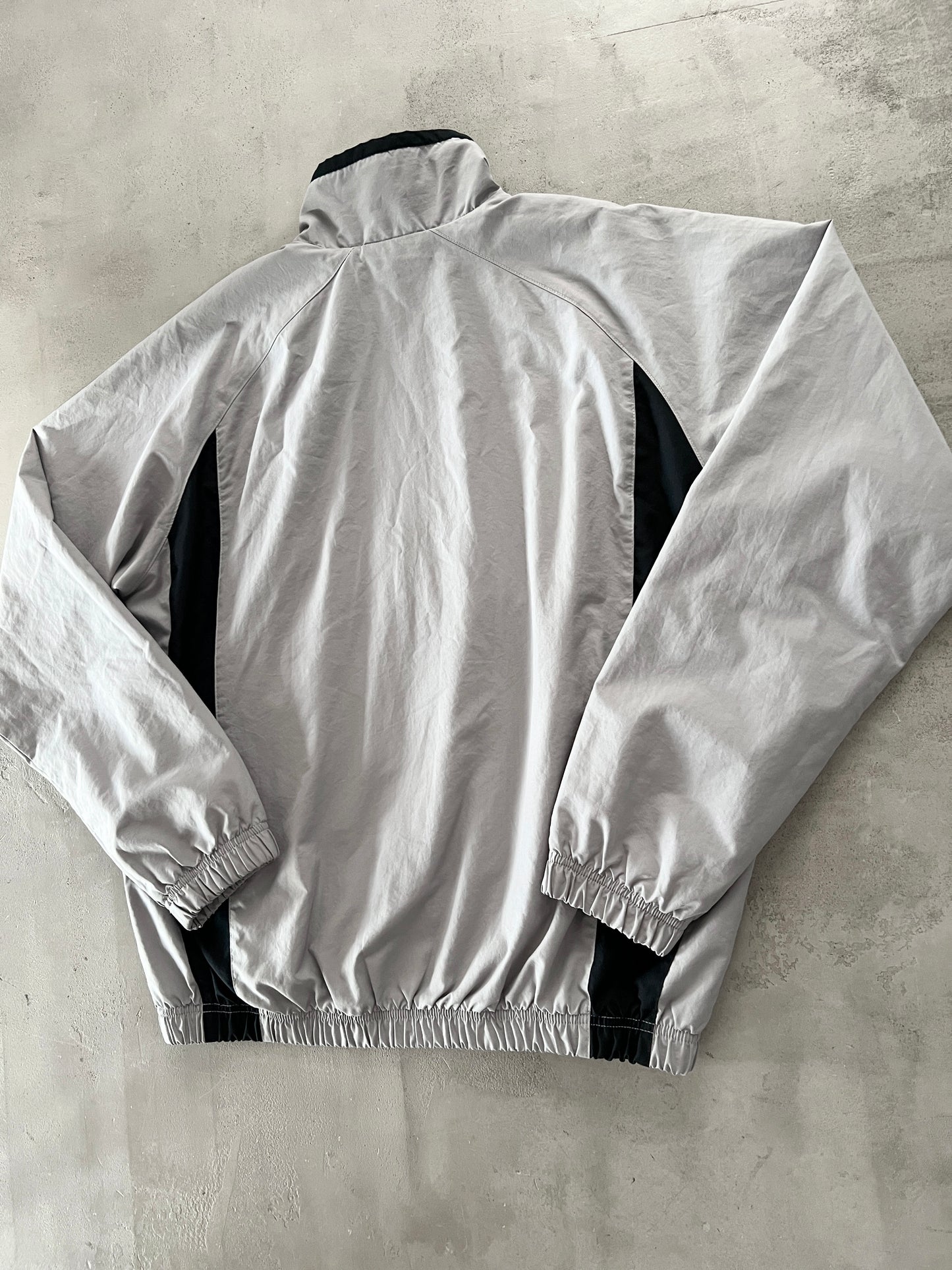 GREY/BLACK NIKE TRACK JACKET - 2000S - M