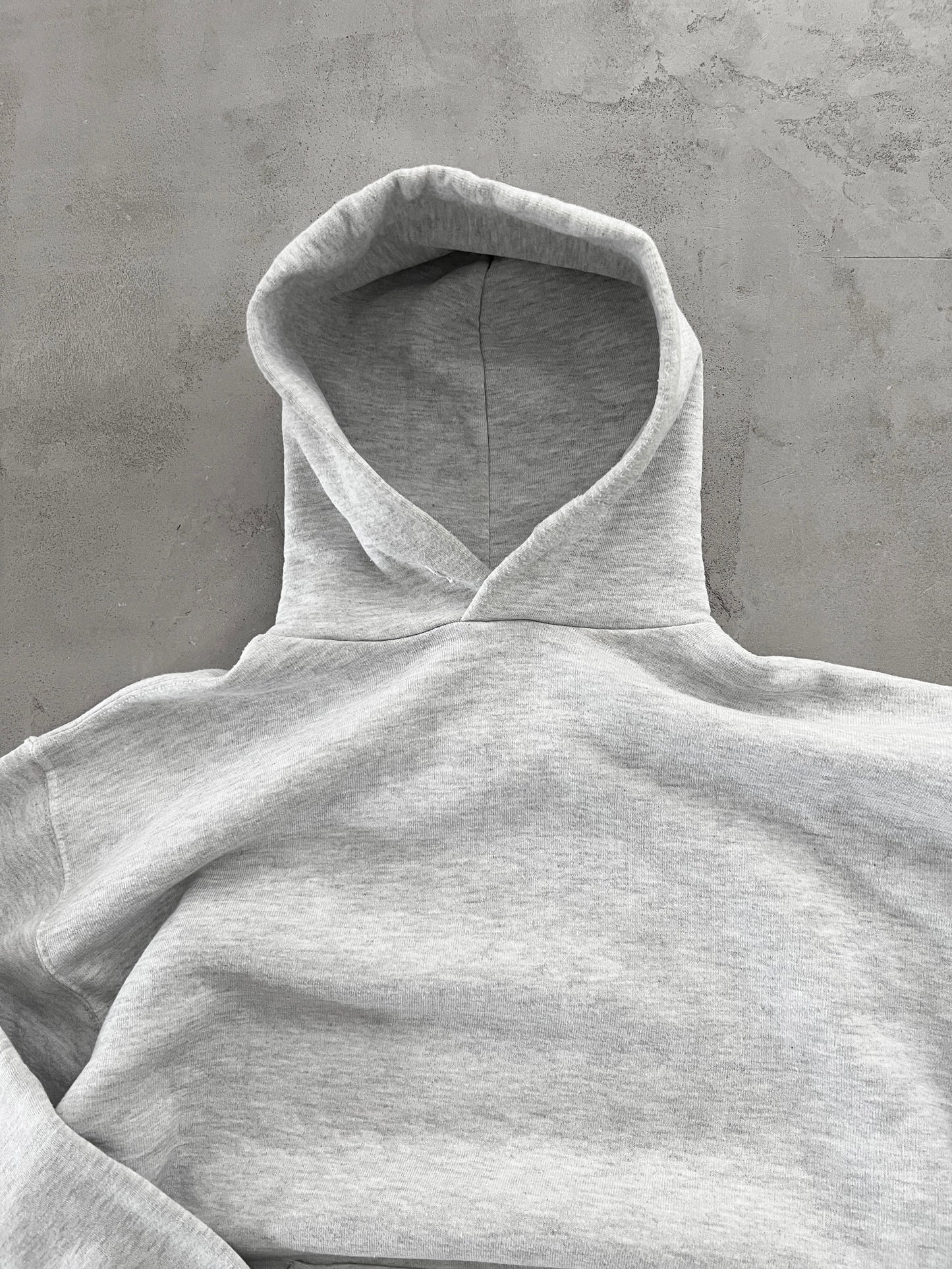 GREY RUSSELL RUNNING HOODIE - 1990S - XL/L