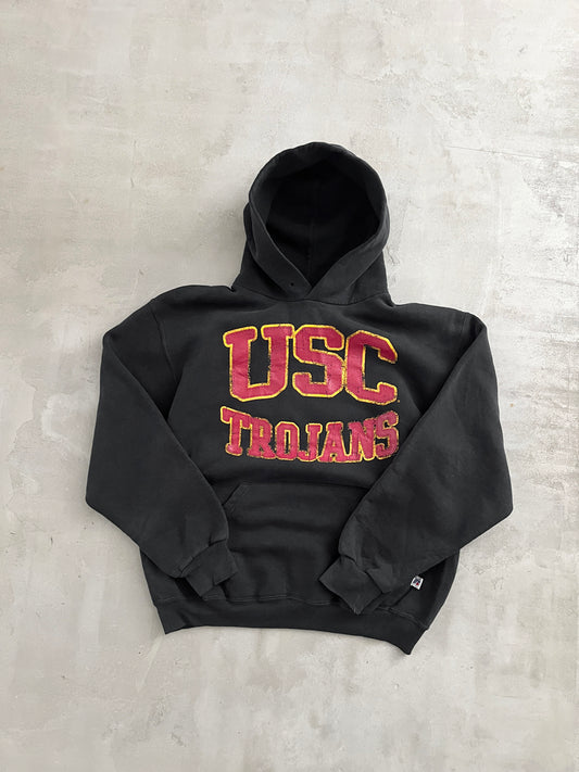 BLACK USC RUSSELL HOODIE - 1990S - S
