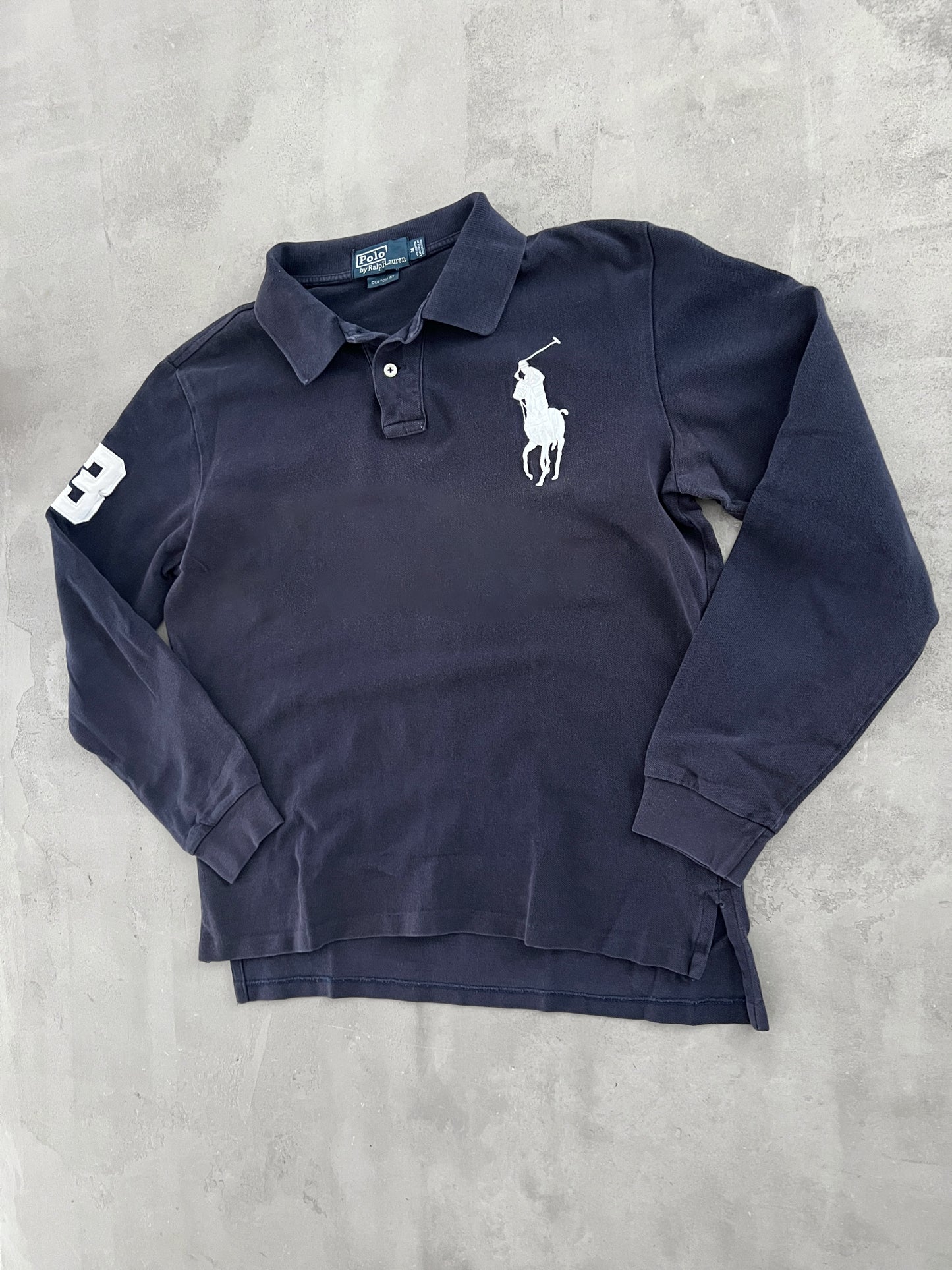 NAVY RALPH LAUREN LONGSLEEVE - 2000S - S