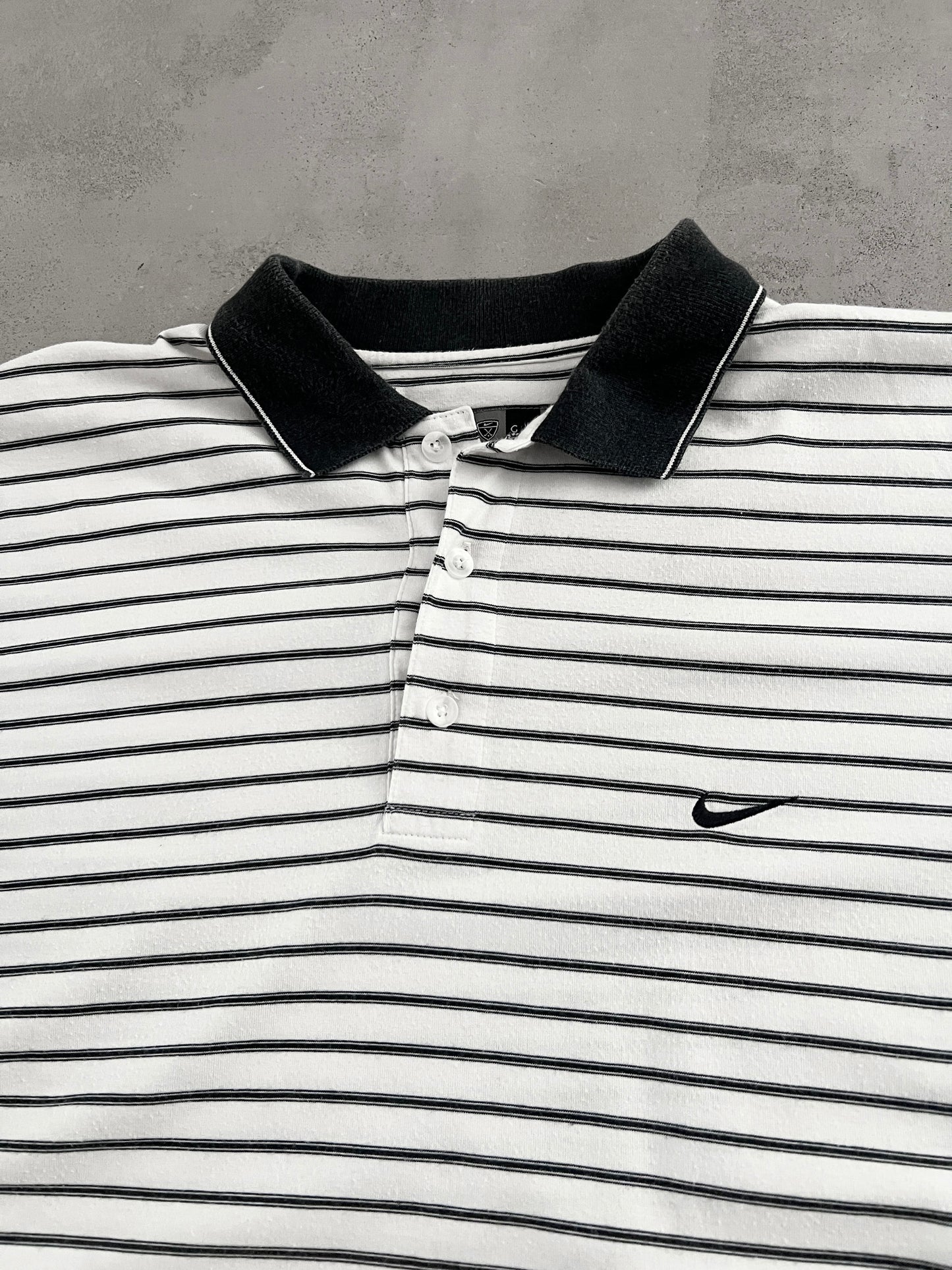 WHITE NIKE GOLF POLO - 2000S - XL