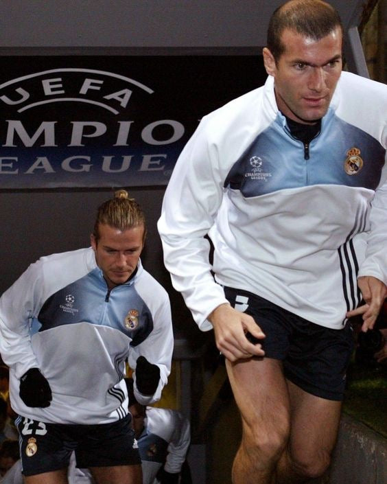 GREY REAL MADRID TRACK JACKET - 2000S - L