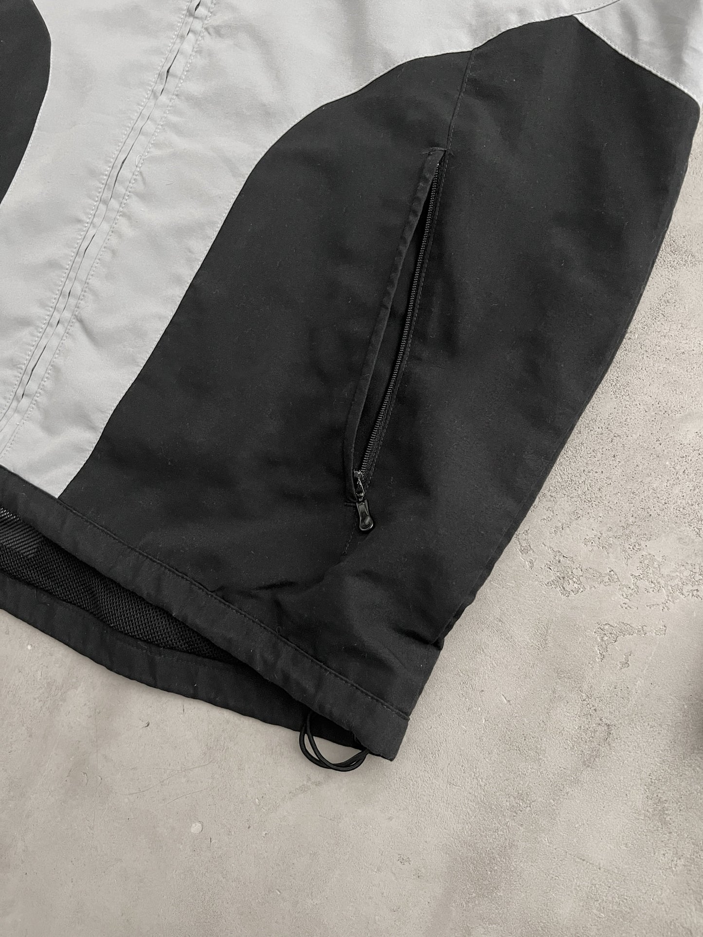 GREY REAL MADRID TRACK JACKET - 2000S - L
