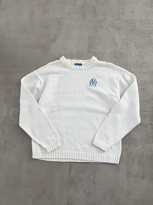 WHITE MARSEILLE KNIT SWEATER - 2000S - M