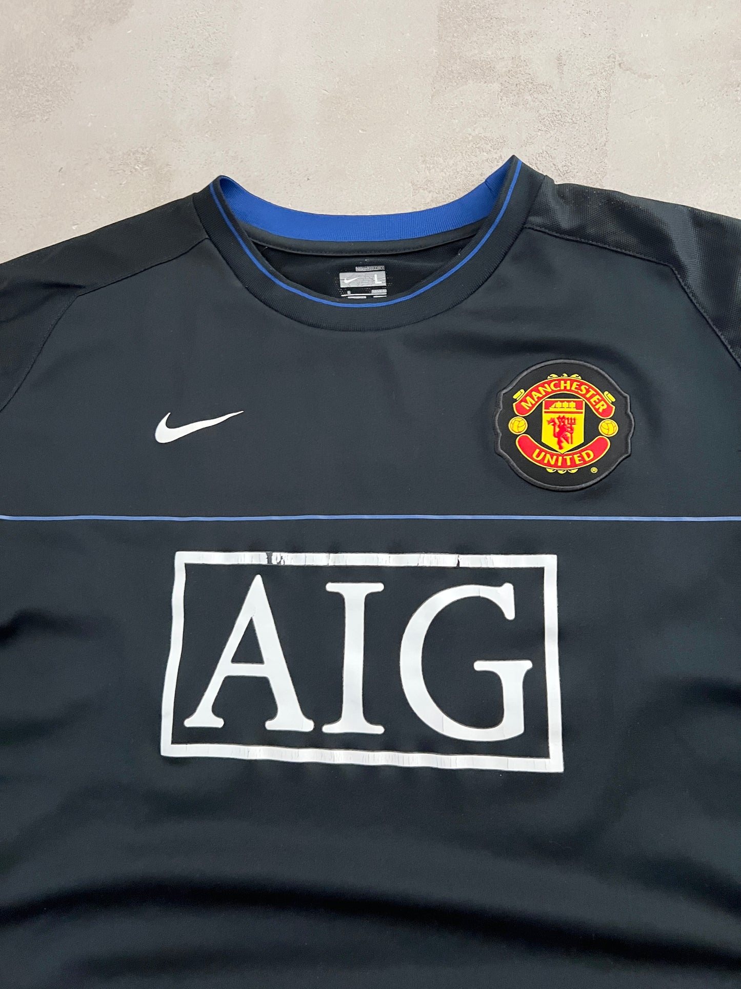 BLACK MANCHESTER UNITED NIKE JERSEY - 2000S - L/M