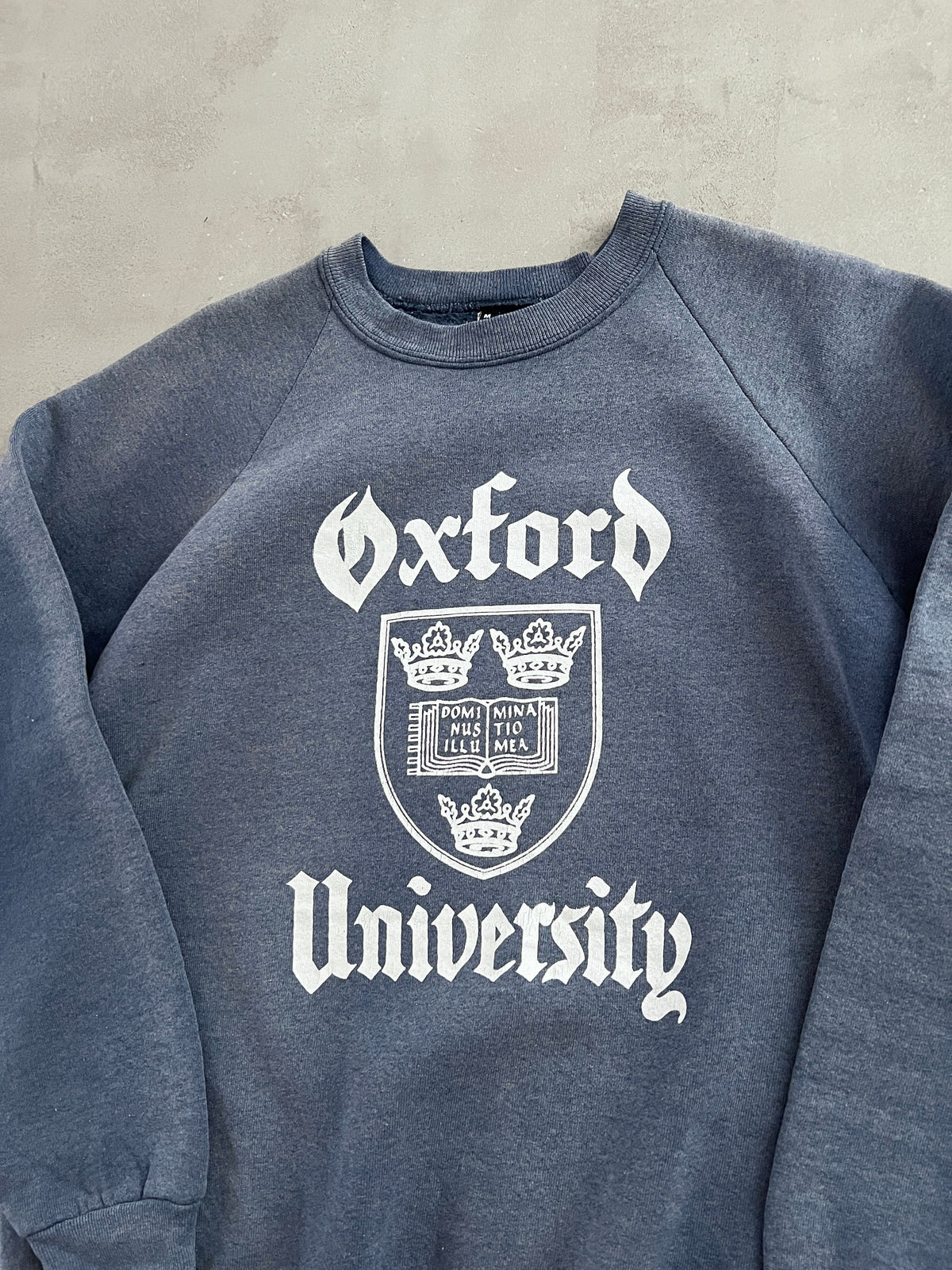 FADED NAVY OXFORD SWEATER - 1990S - M/S