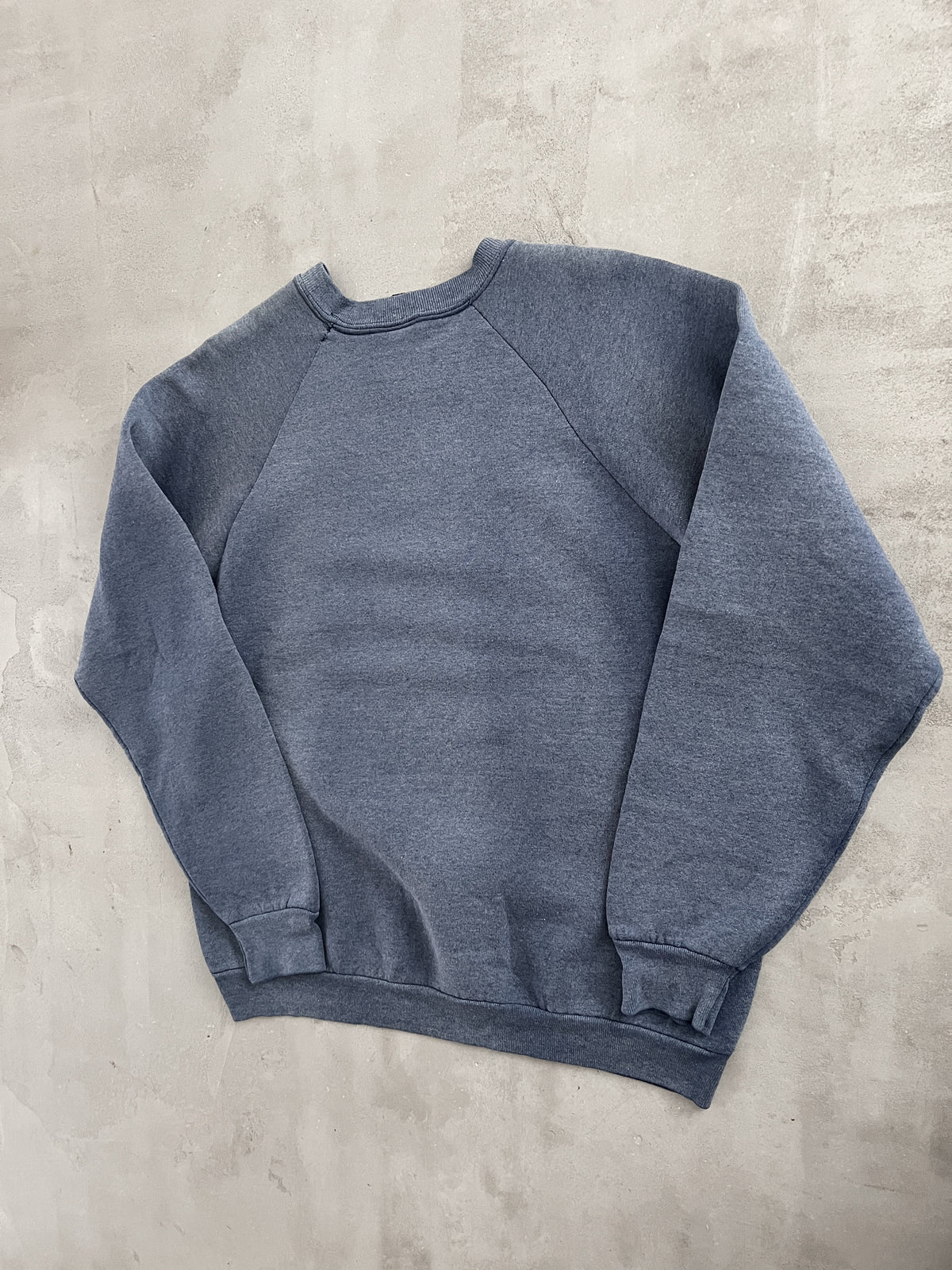 FADED NAVY OXFORD SWEATER - 1990S - M/S