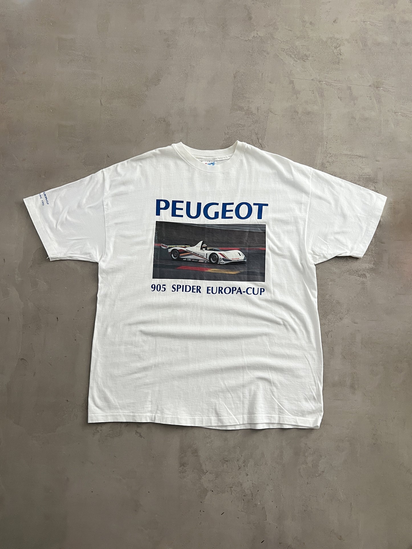 WHITE PEUGEOT RACING TEE - 1992 - XL