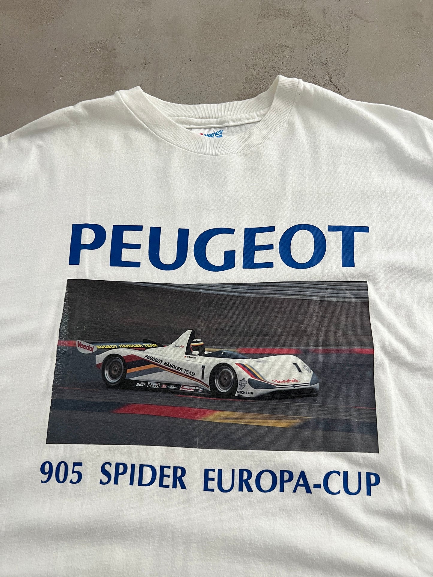 WHITE PEUGEOT RACING TEE - 1992 - XL