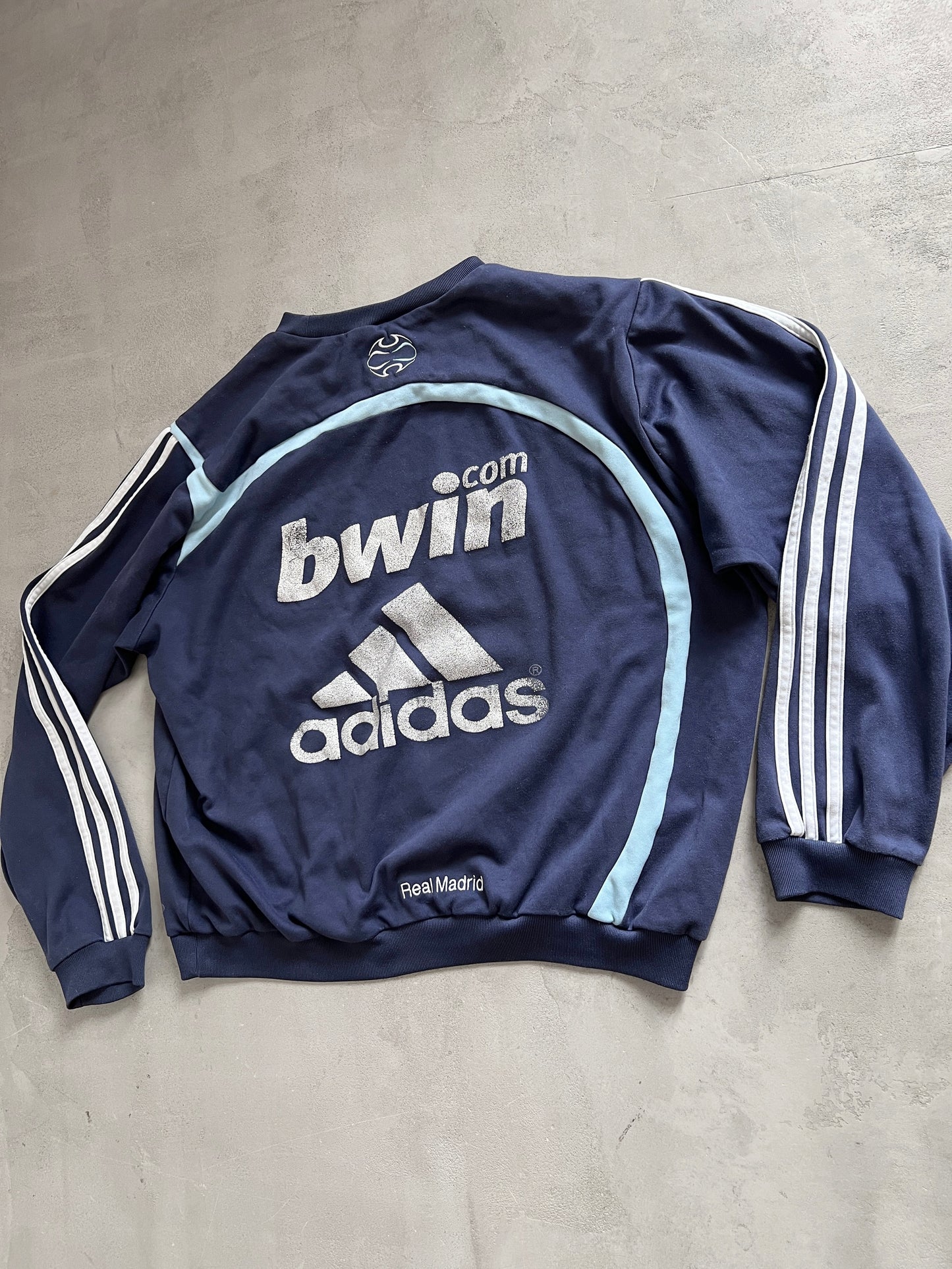 NAVY REAL MADRID SWEATER - 2000S - S