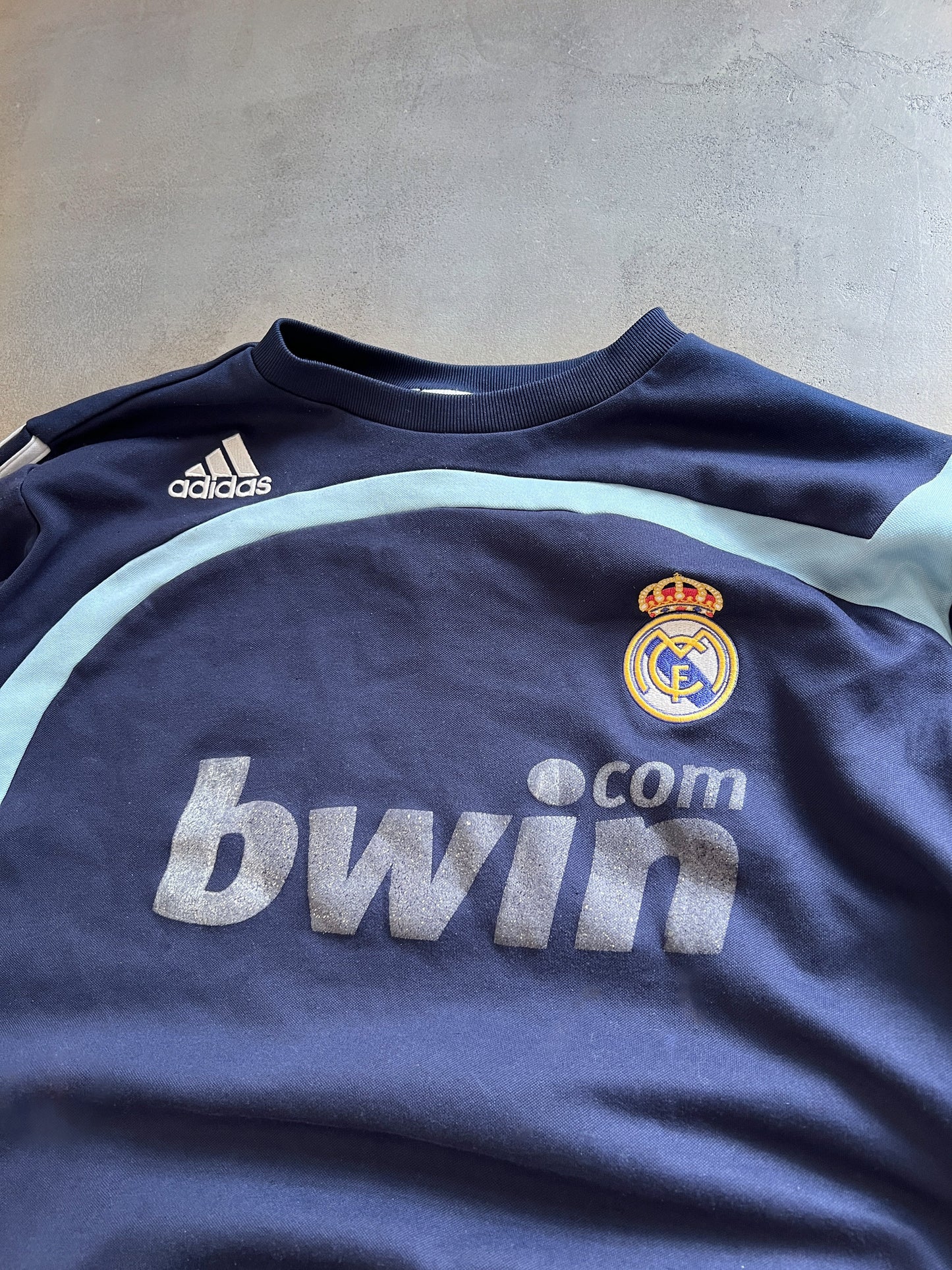 NAVY REAL MADRID SWEATER - 2000S - S