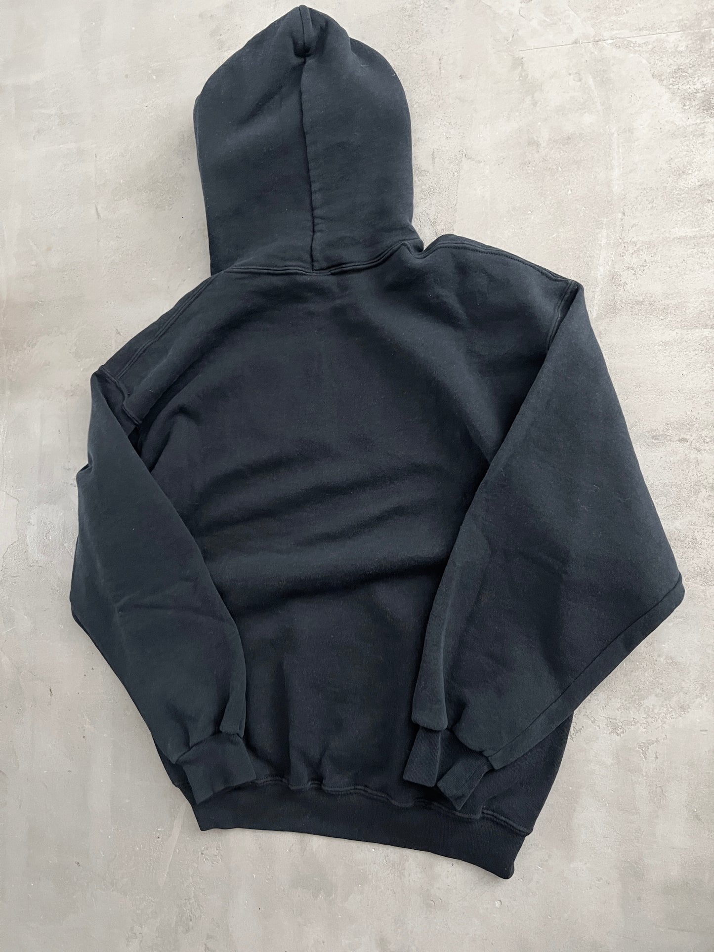 BLACK RUSSELL PURDUE HOODIE - 1990S M/L