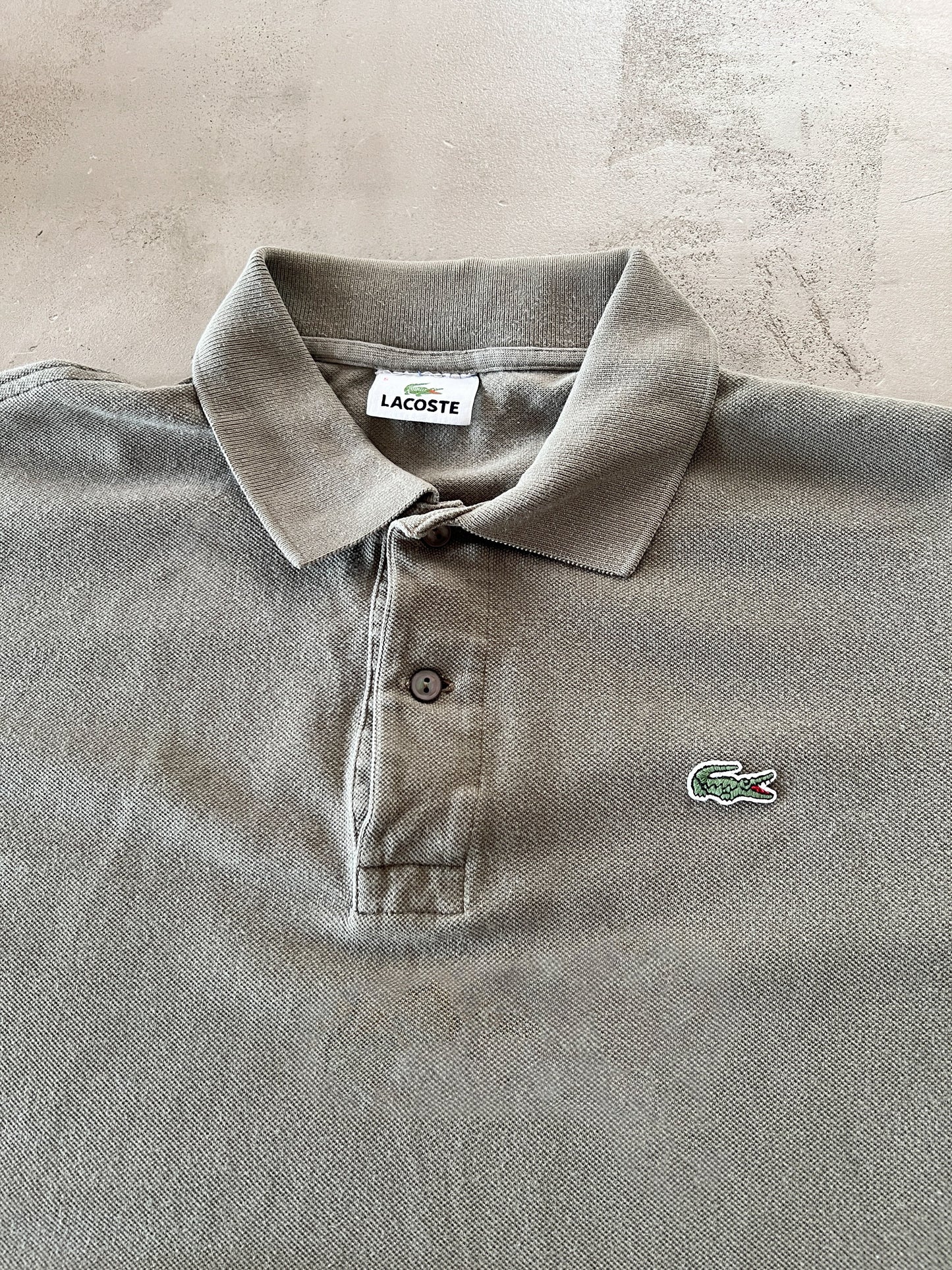 KHAKI LACOSTE POLO - 2000S - L/M