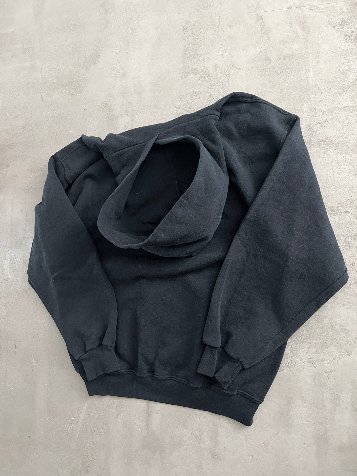 BLACK RUSSELL PURDUE HOODIE - 1990S M/L