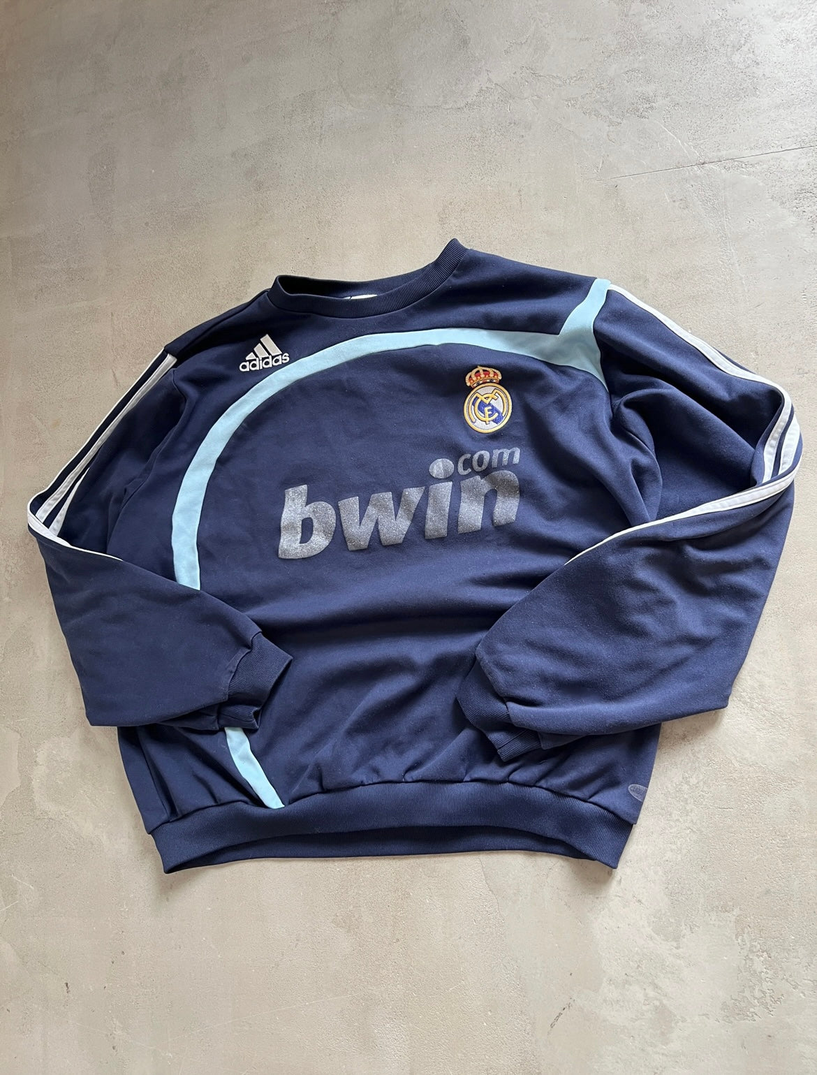 NAVY REAL MADRID SWEATER - 2000S - S