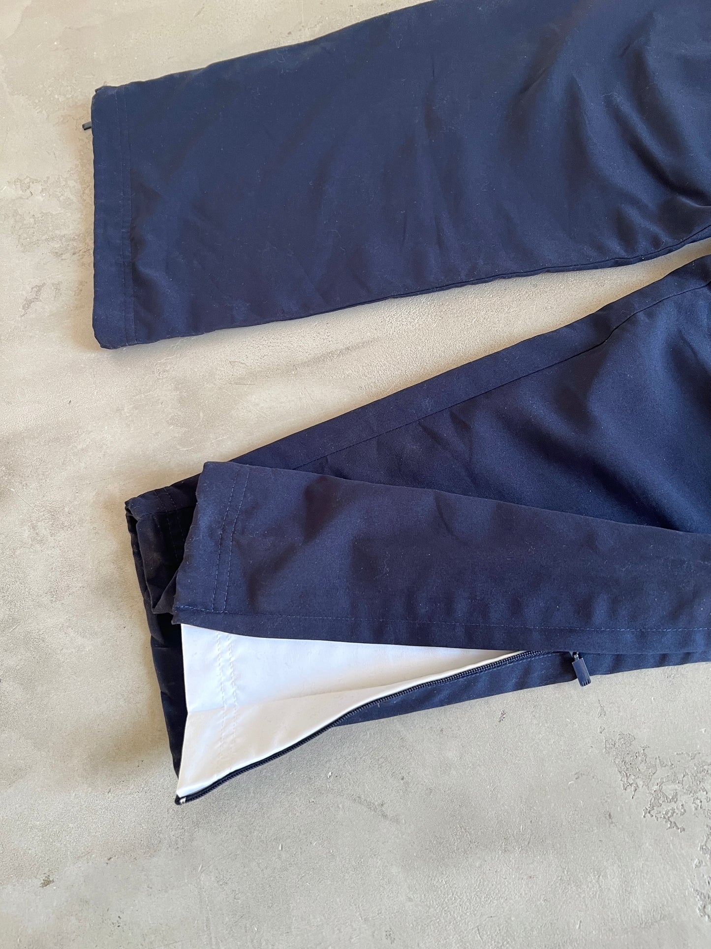 NAVY ADIDAS TRACK PANTS - 2000S - L