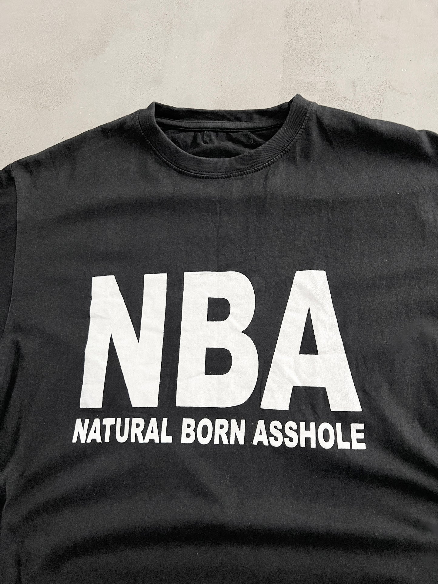 BLACK NBA PARODY TEE - 2000S - M/L