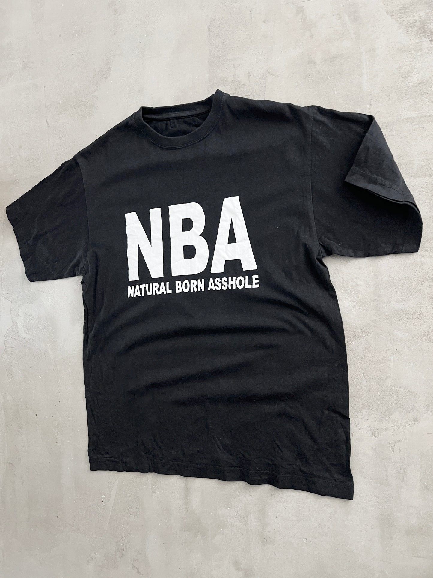 BLACK NBA PARODY TEE - 2000S - M/L