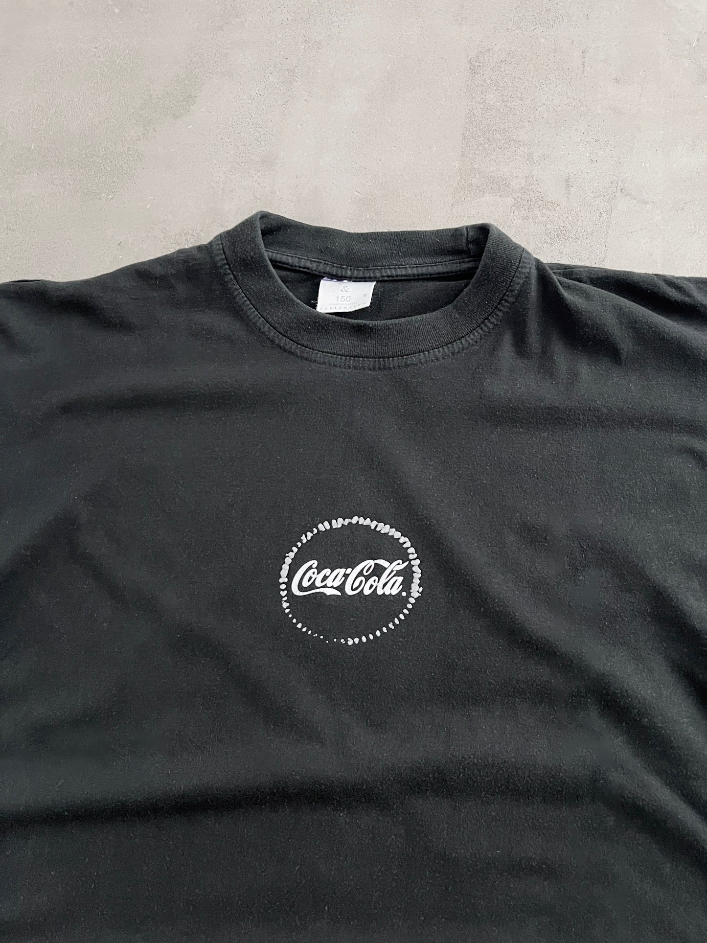 BLACK COCA COLA PROMO TEE - 2000S - L