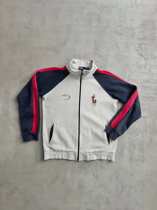 CREME/NAVY US OPEN POLO RALPH LAUREN JACKET - 2000S - S