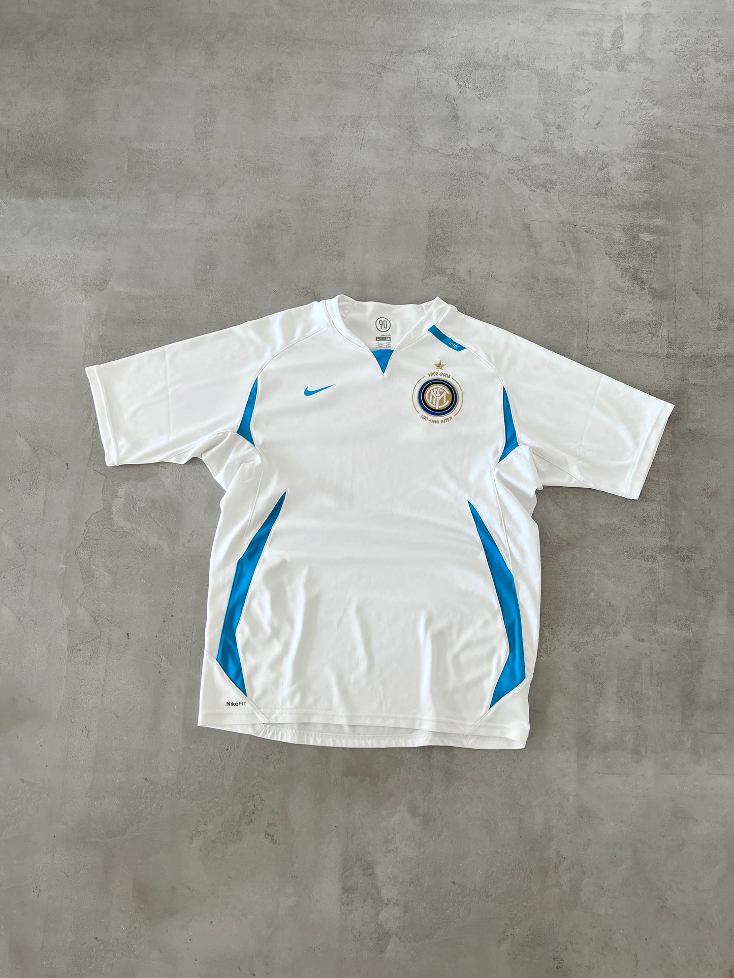 WHITE/BABY BLUE INTER MILAN NIKE JERSEY - 2000S - L