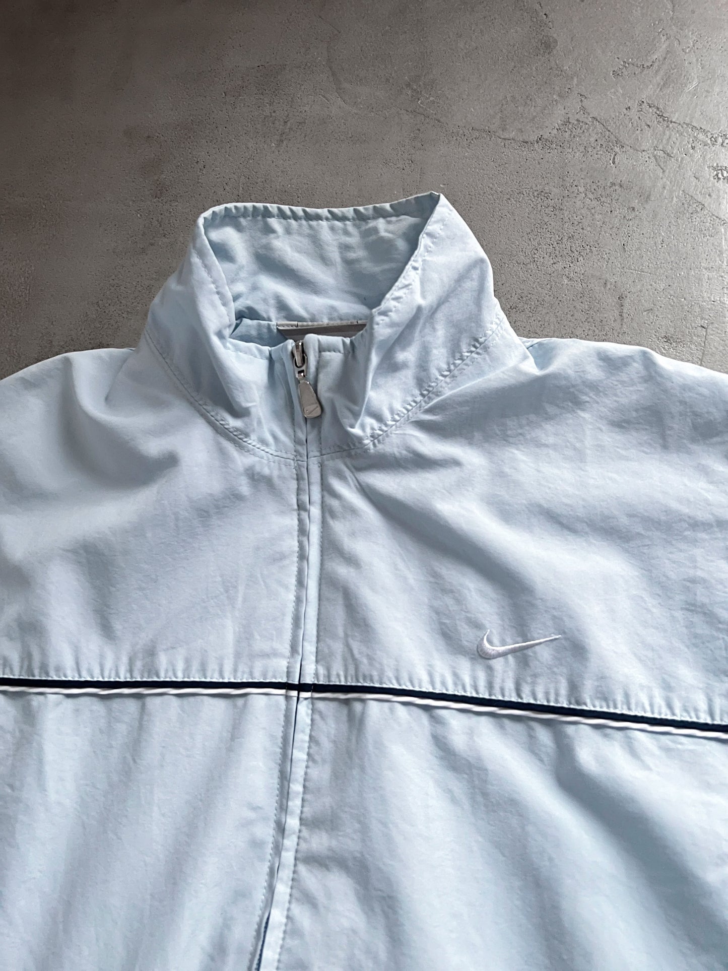 BABY BLUE NIKE TRACK JACKET - 2000S - XL