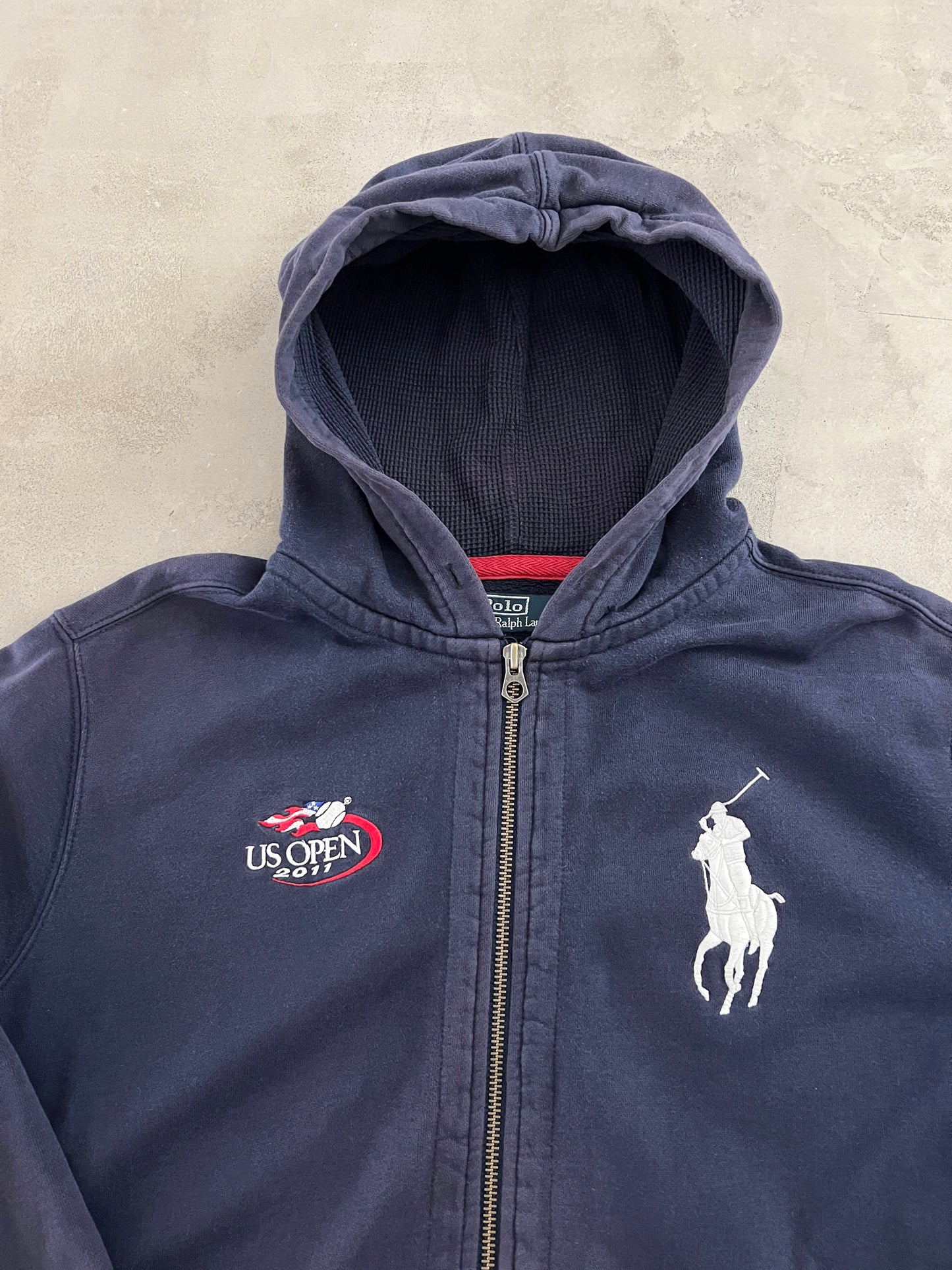 NAVY RALPH LAUREN US OPEN ZIP UP HOODIE - 2011 - L/XL