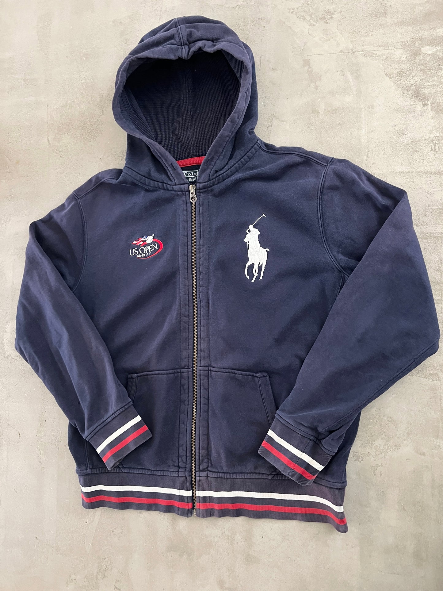 NAVY RALPH LAUREN US OPEN ZIP UP HOODIE - 2011 - L/XL