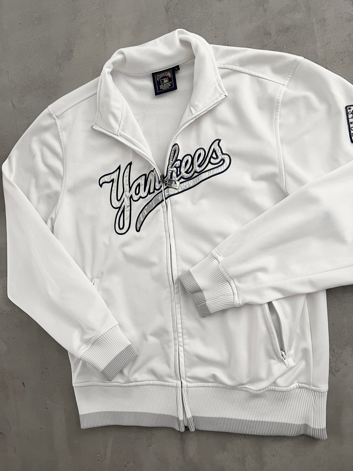 WHITE YANKEES JACKET - 2000S - L