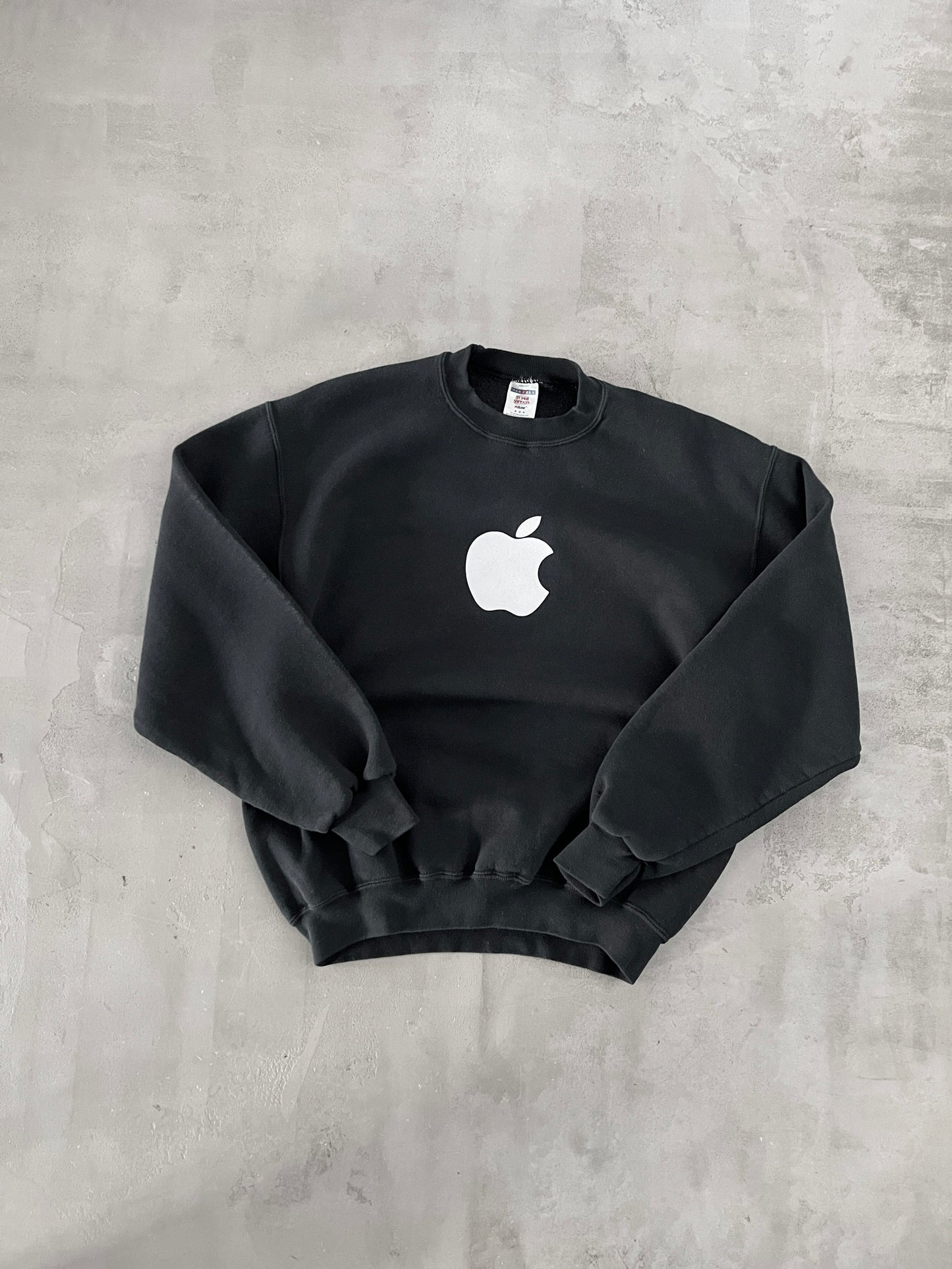 BLACK APPLE PROMO SWEATER - 1990S - S/M