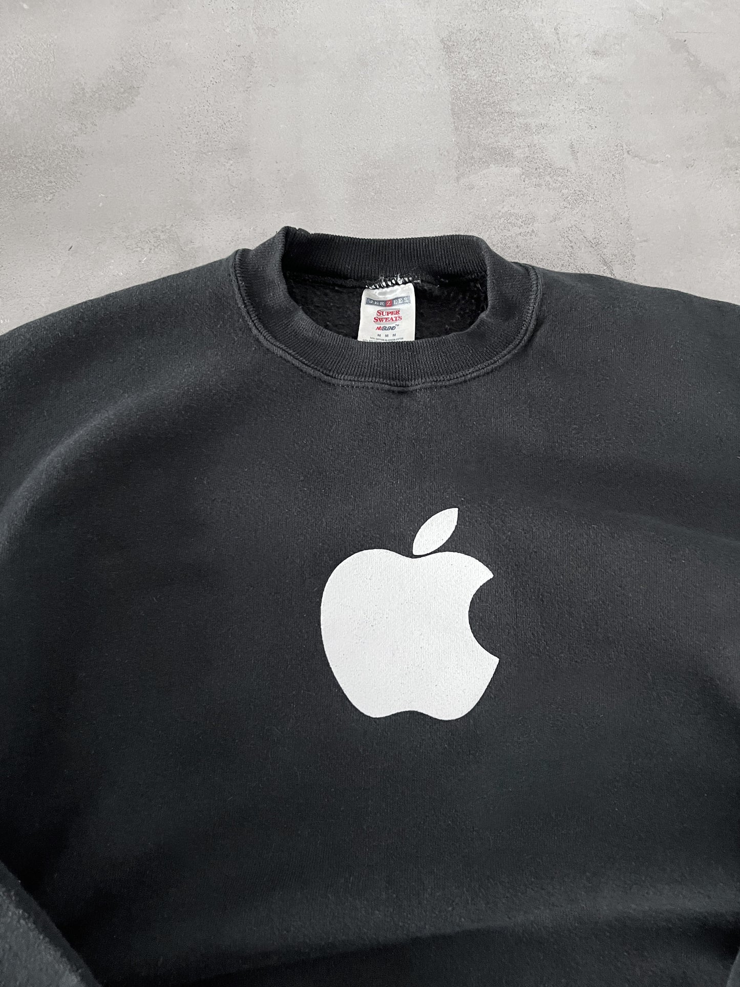 BLACK APPLE PROMO SWEATER - 1990S - S/M