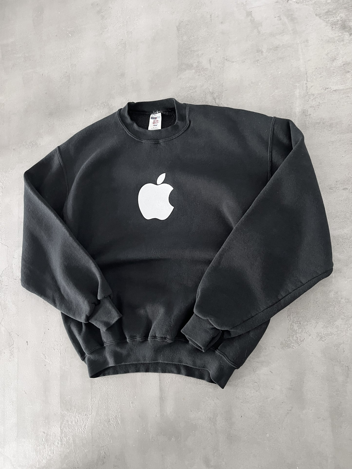 BLACK APPLE PROMO SWEATER - 1990S - S/M