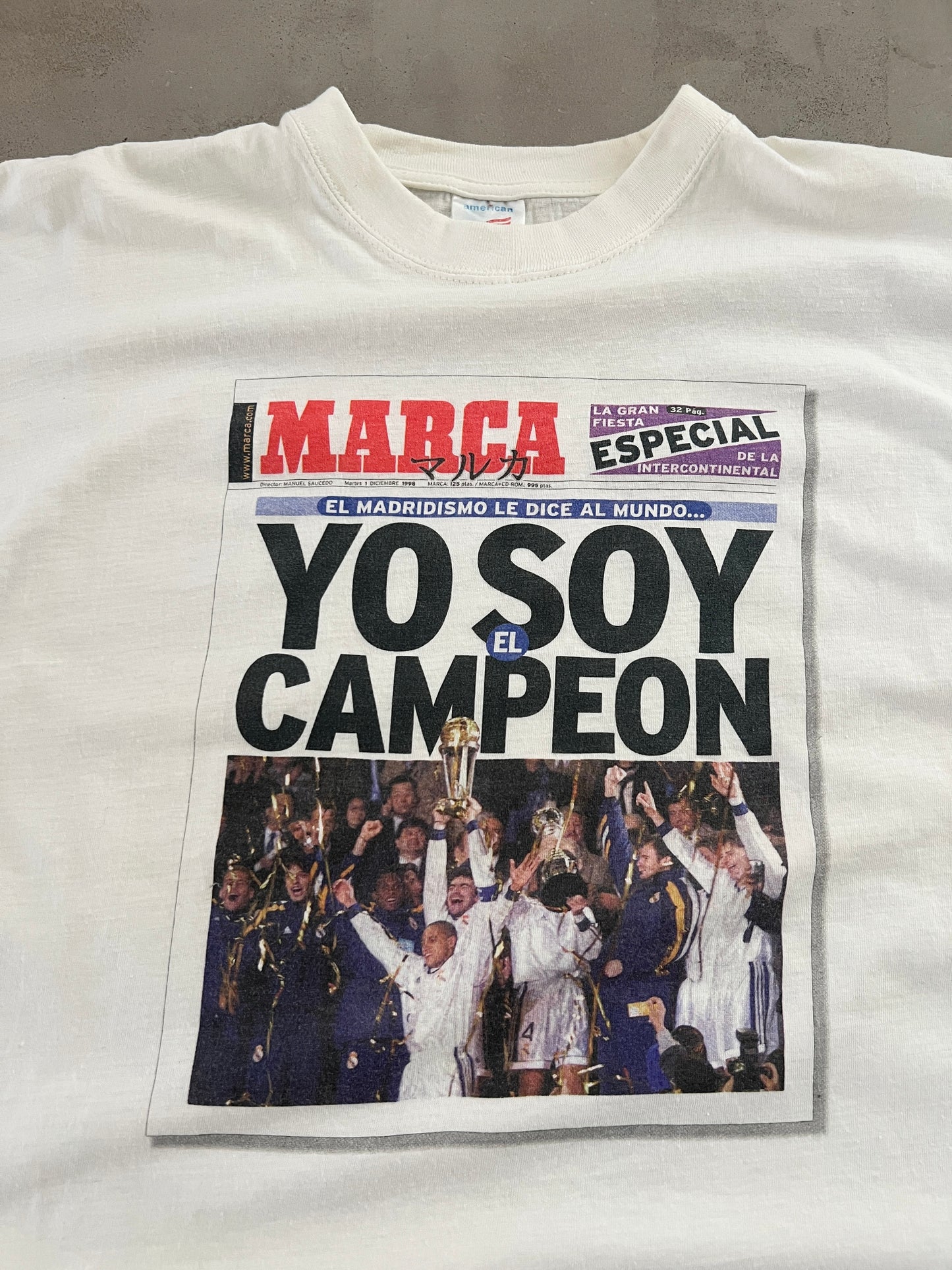 WHITE REAL MADRID TEE - 1998 - L/M