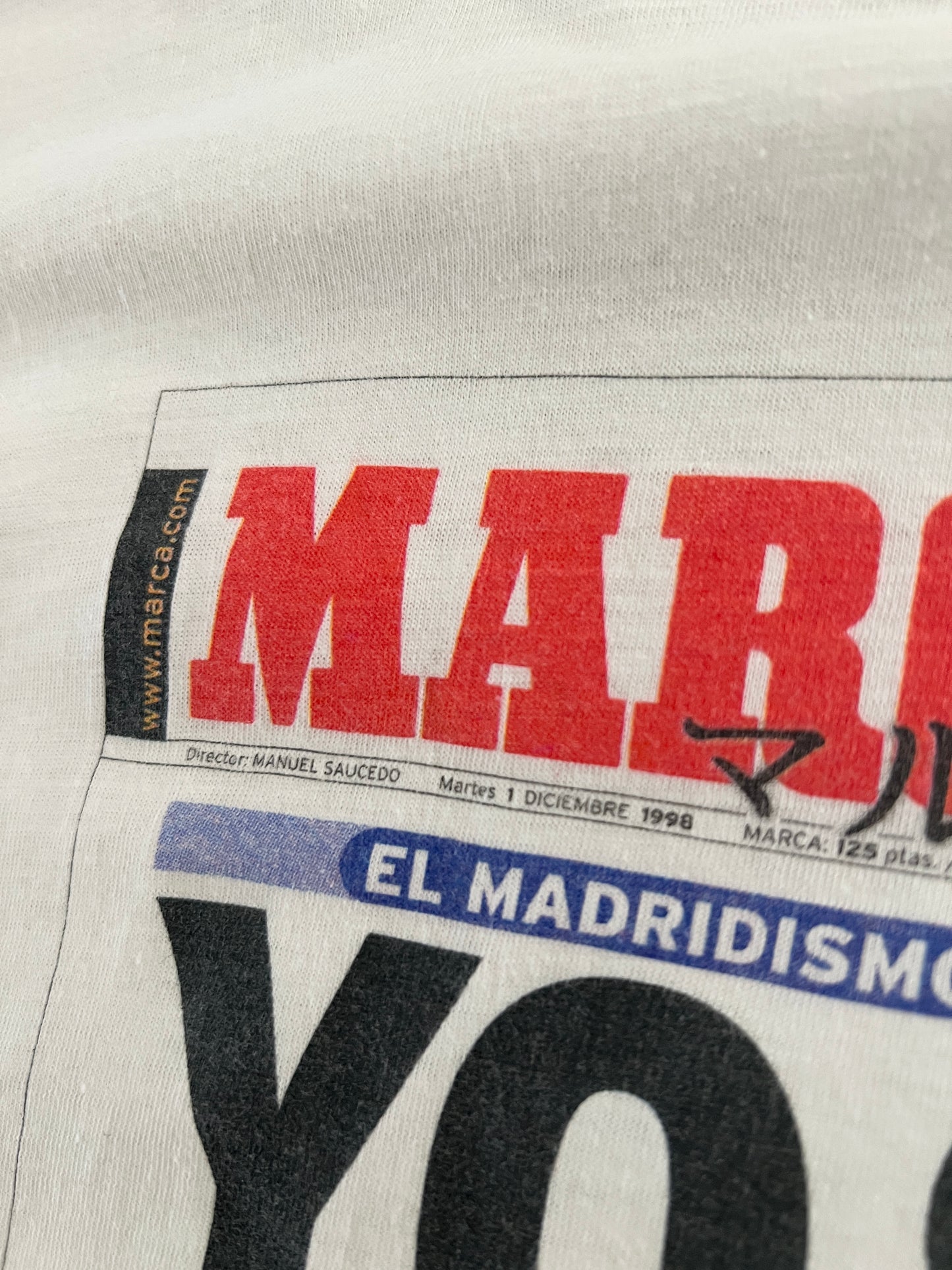 WHITE REAL MADRID TEE - 1998 - L/M