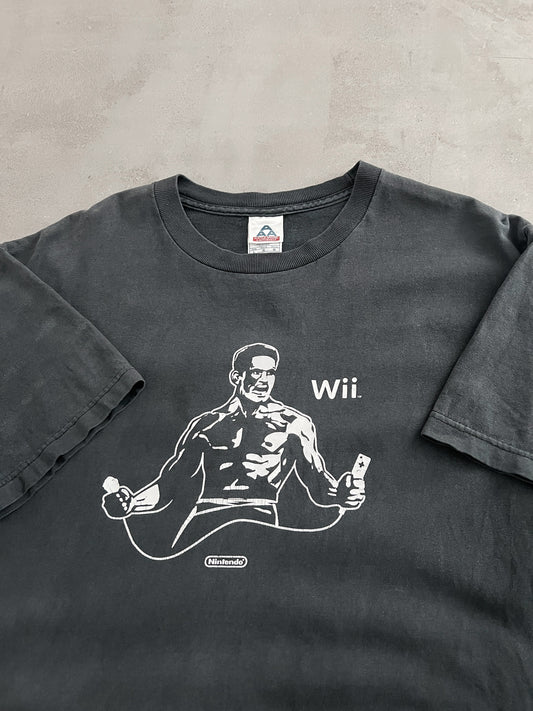 FADED BLACK NINTENDO WII TEE - 2000S - L/XL