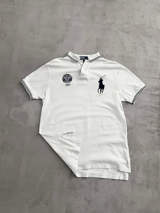 WHITE WIMBLEDON RALPH LAUREN POLO - 2000S - M