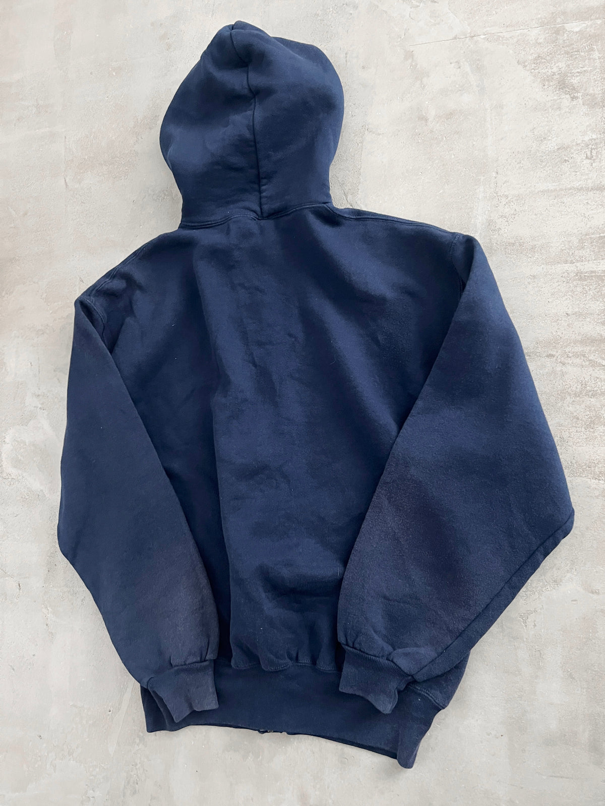 NAVY UCLA RUSSELL ZIP HOODIE - 1990S - M