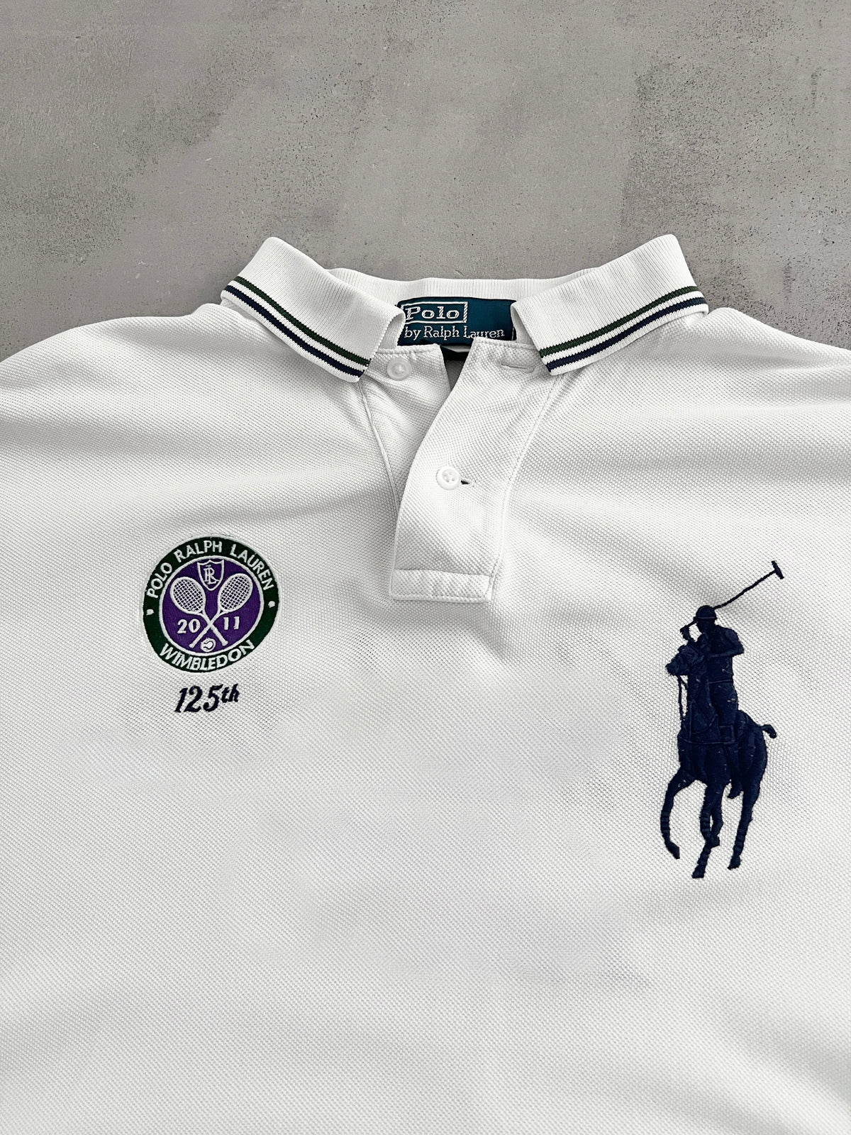 WHITE WIMBLEDON RALPH LAUREN POLO - 2000S - M