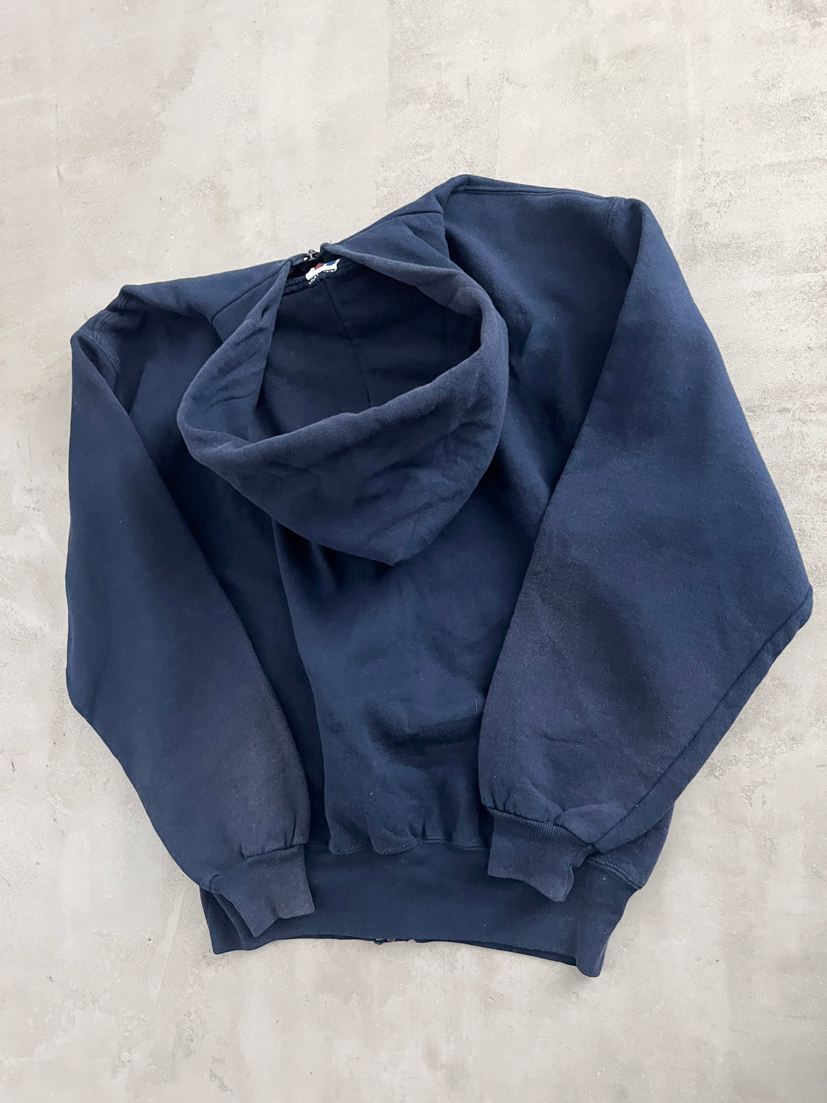 NAVY UCLA RUSSELL ZIP HOODIE - 1990S - M