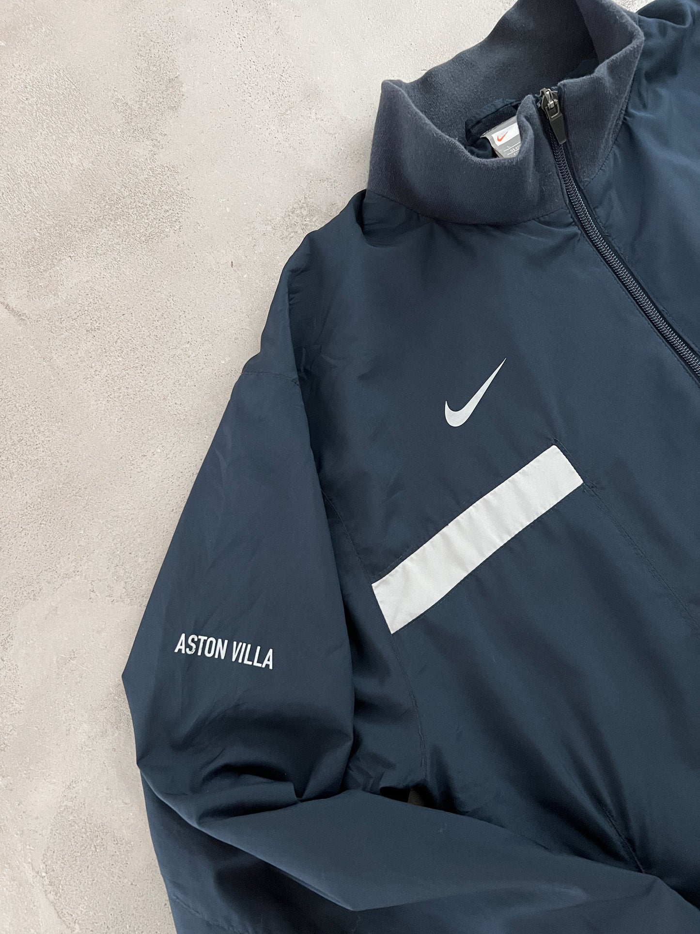 NAVY ASTON VILLA NIKE JACKET - 2000S - L