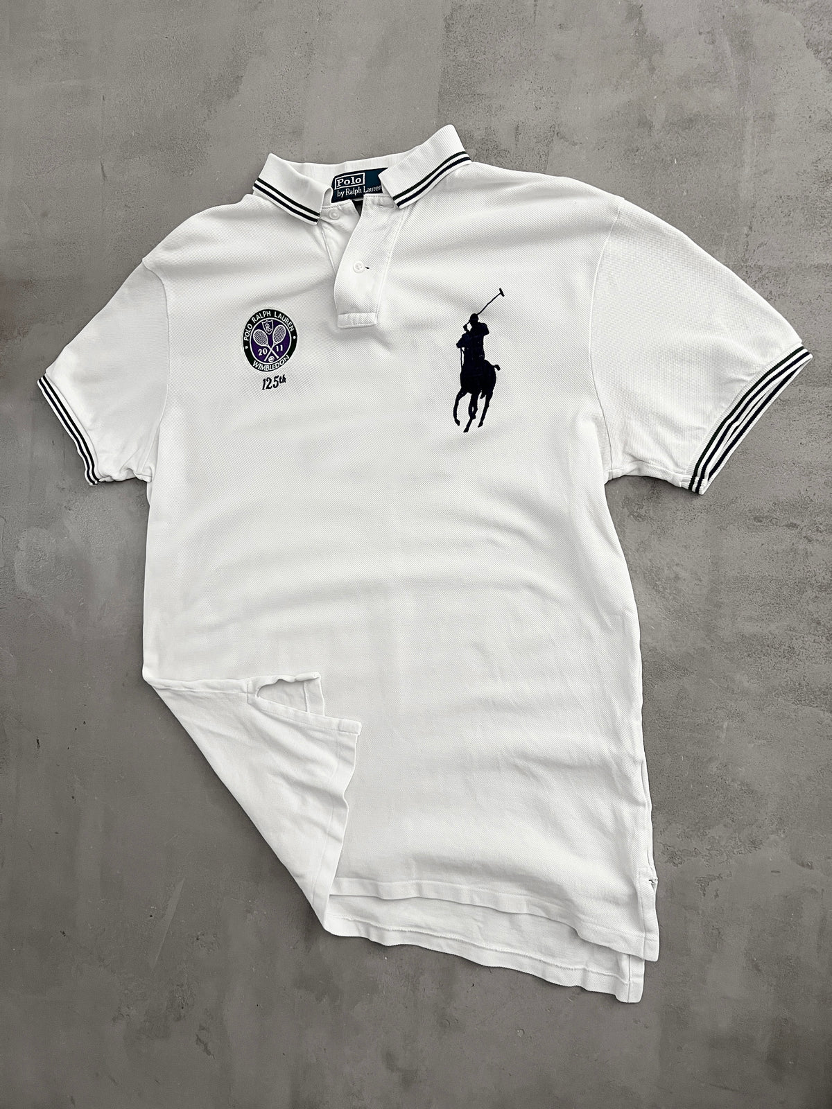WHITE WIMBLEDON RALPH LAUREN POLO - 2000S - M