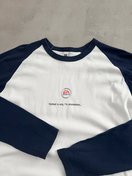 WHITE EA SPORTS FIFA LONGSLEEVE - 2000S - L/M