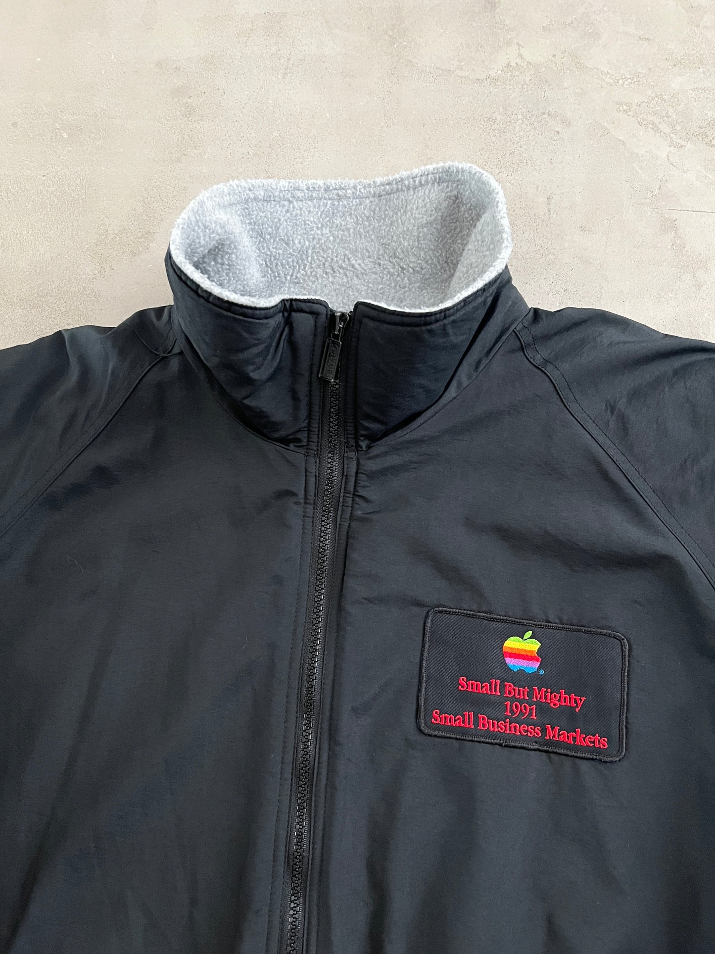 BLACK APPLE PROMO JACKET - 1990S - XL/L