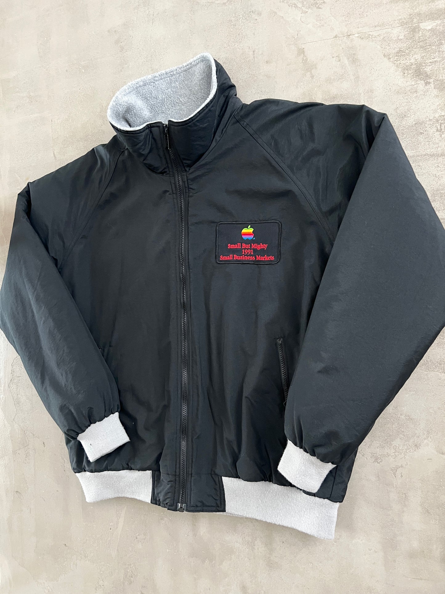 BLACK APPLE PROMO JACKET - 1990S - XL/L