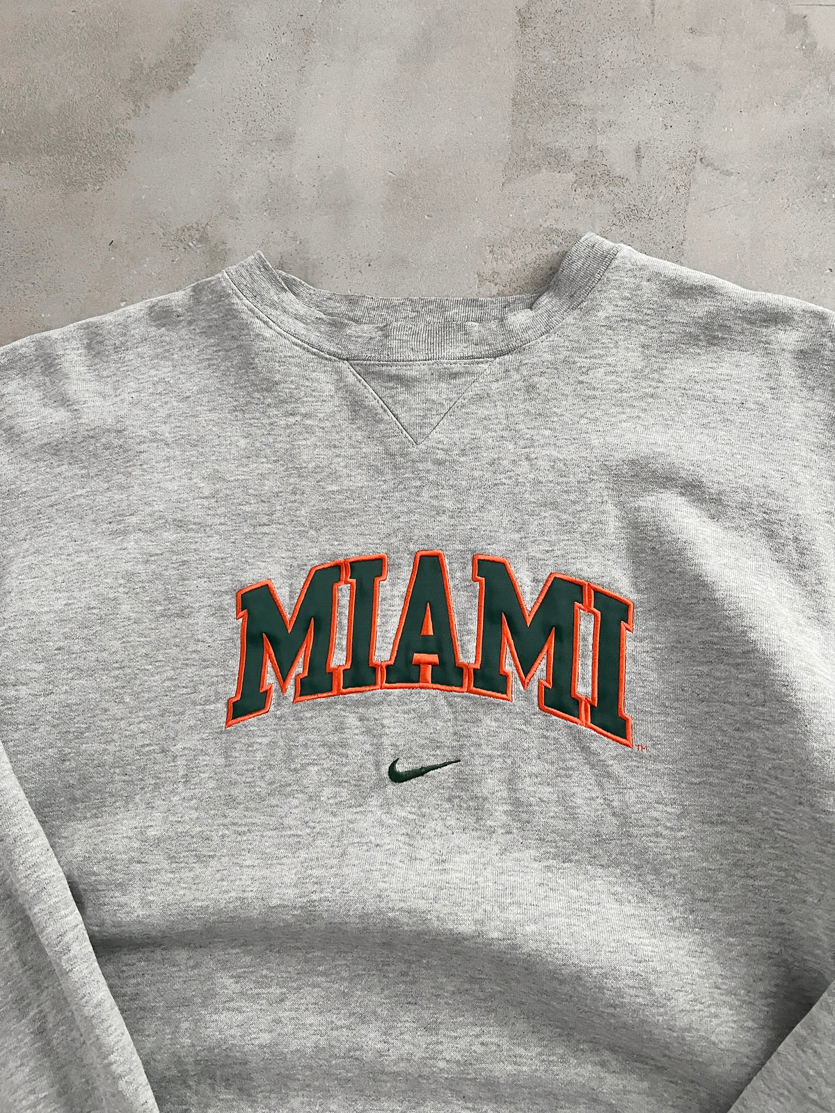 GREY MIAMI UNIVERSITY NIKE SWEATER - 1990S - L