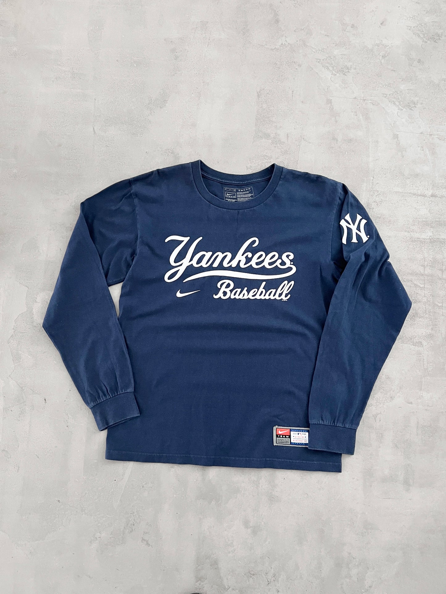 NAVY YANKEES NIKE LONGSLEEVE - 2000S - S